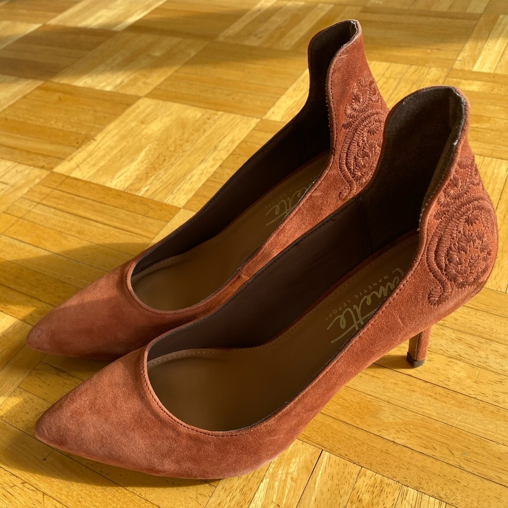 New Nanette Lepore High Heels, Brown Suede Leather, Size 8, Heel Height 3.25”